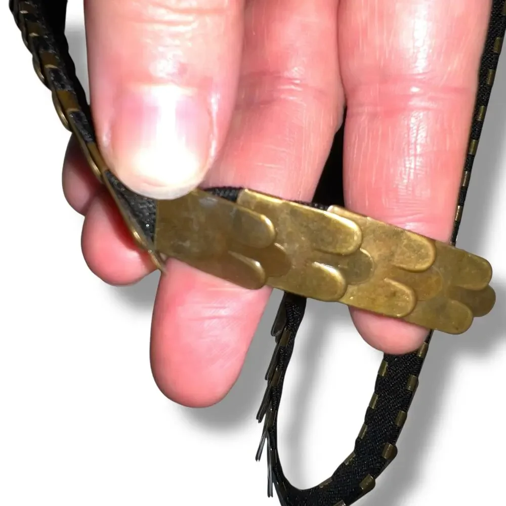 Vintage Bronze Scale Serpentine Stretch Belt Womens 41” Metal Retro Skinny